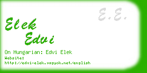 elek edvi business card